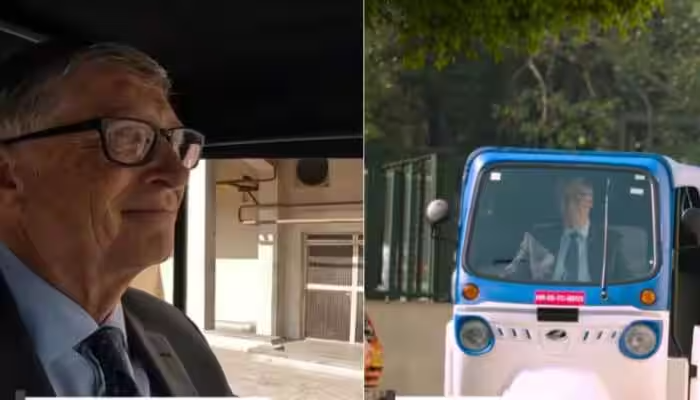 Bill Gates rides electric vehicle on recent India trip. Anand Mahindra challenges him to a race next time